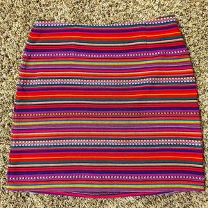 Multicolored High-Waisted Mini Skirt
